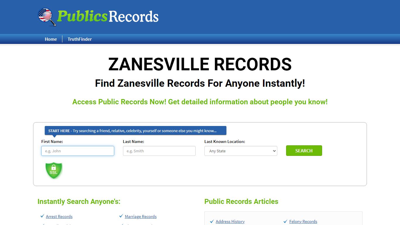 Find Zanesville Records For Anyone